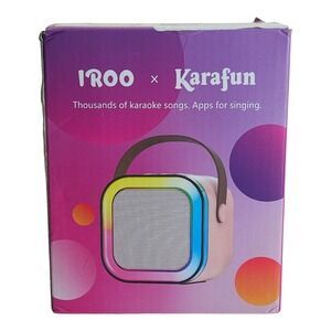 iROO Karafun Mini Wireless Karaoke Machine for Kids Purple 3+ Ages